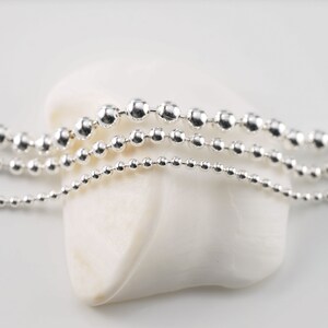 Collier Chaîne Boule En Argent Sterling 925 - 45 Cm, 3 Mm, Fermoir Mousqueton, Pour Femmes - 5