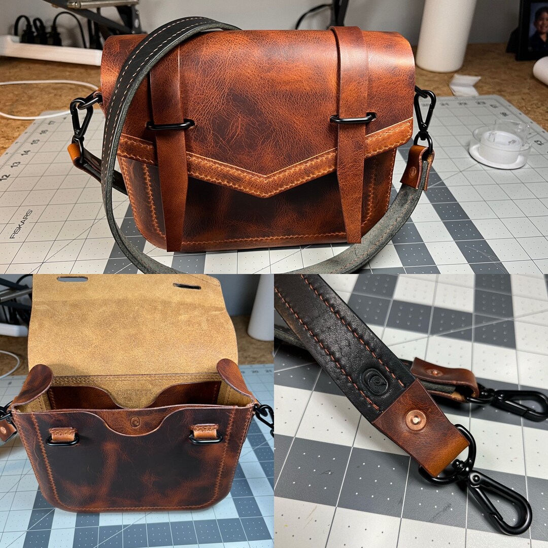 Small Leather Messenger Bag Pattern PDF Etsy