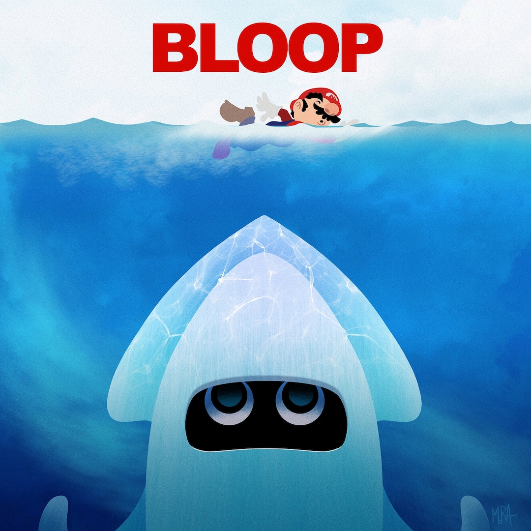 Bloop Jaws Homage 12x12 Print - Etsy Bloop Jaws Homage 12x12 Print - Etsy