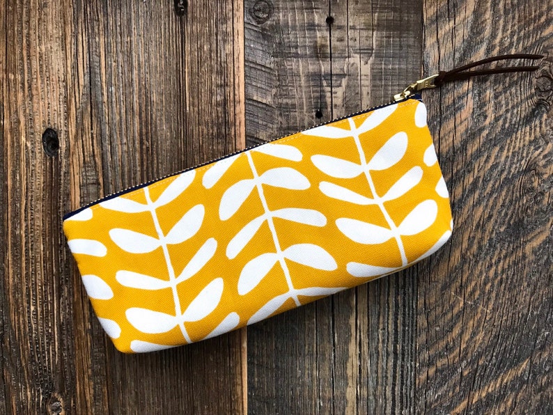 zipper pouch Zipper pencil case Cloud 9 organic cotton canvas