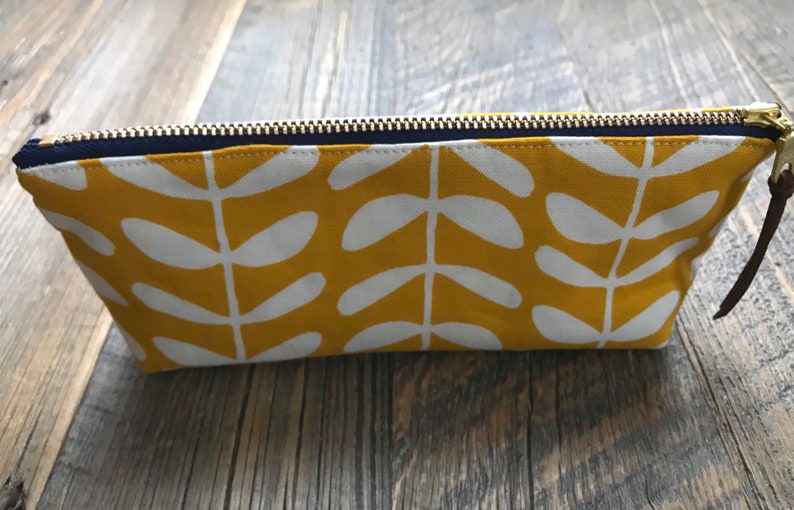 zipper pouch Zipper pencil case Cloud 9 organic cotton canvas