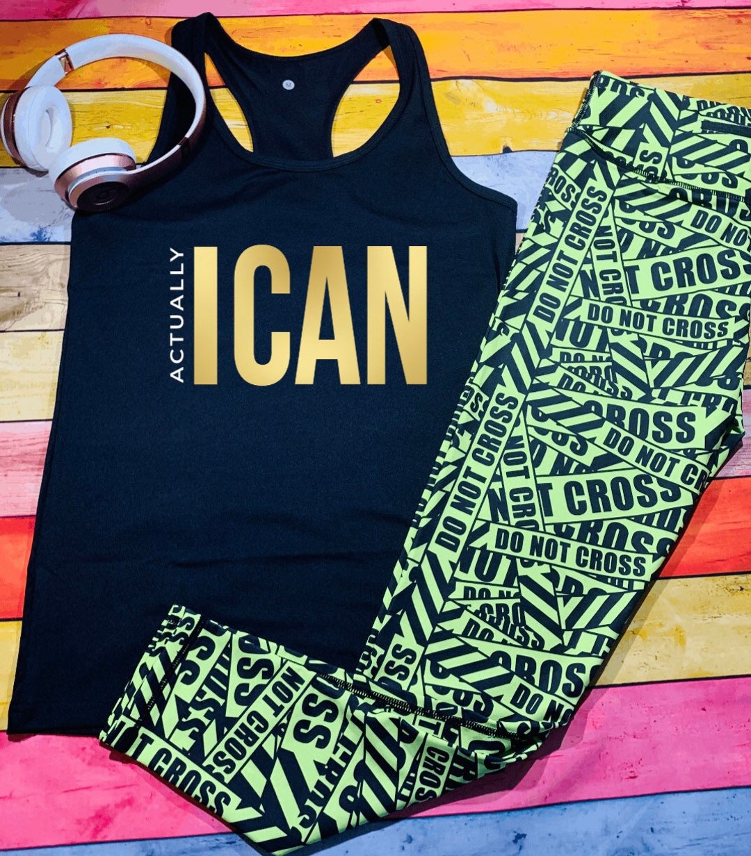 Ladies Motivational Slogan Workout Gym Vest Top for Bootcamp