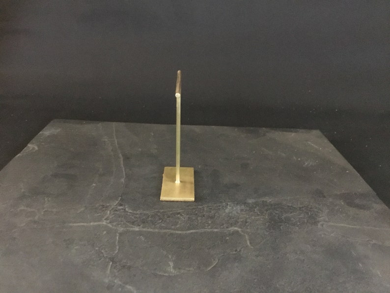 Brass earring display stand 80mm drilled for two pairs of post earrings