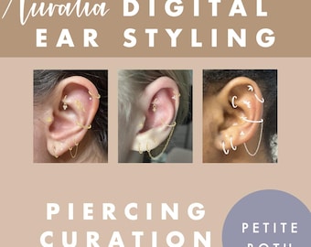Stile orecchie, Orecchio curato, Curatela orecchie, Design di piercing, Set di orecchini e piercing, Piercing, Cerchietti a uncino oro argento, conchiglia, lobo, elice