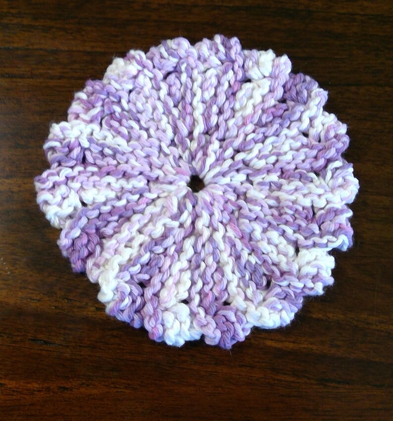 Round Knit Coaster Set of 4 Etsy