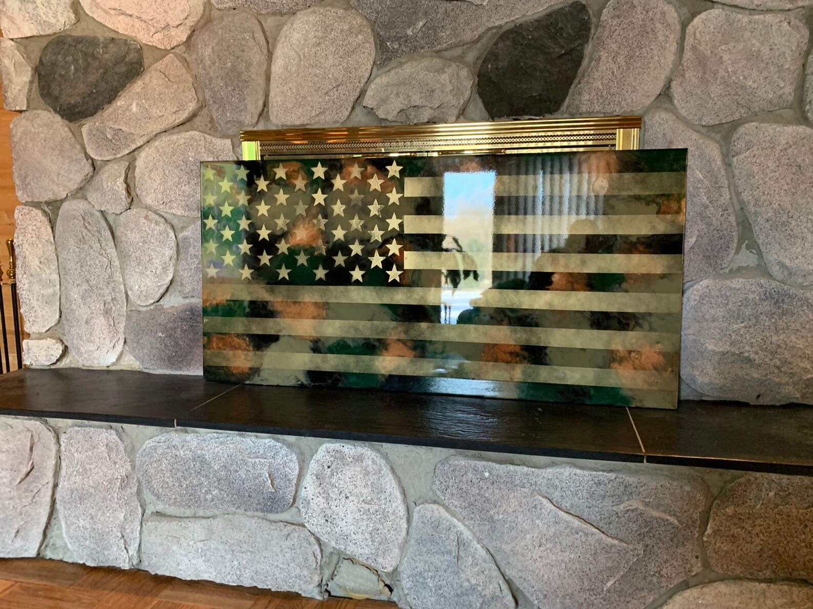 American Flag Epoxy Resin American Flag Wall Decoration Etsy