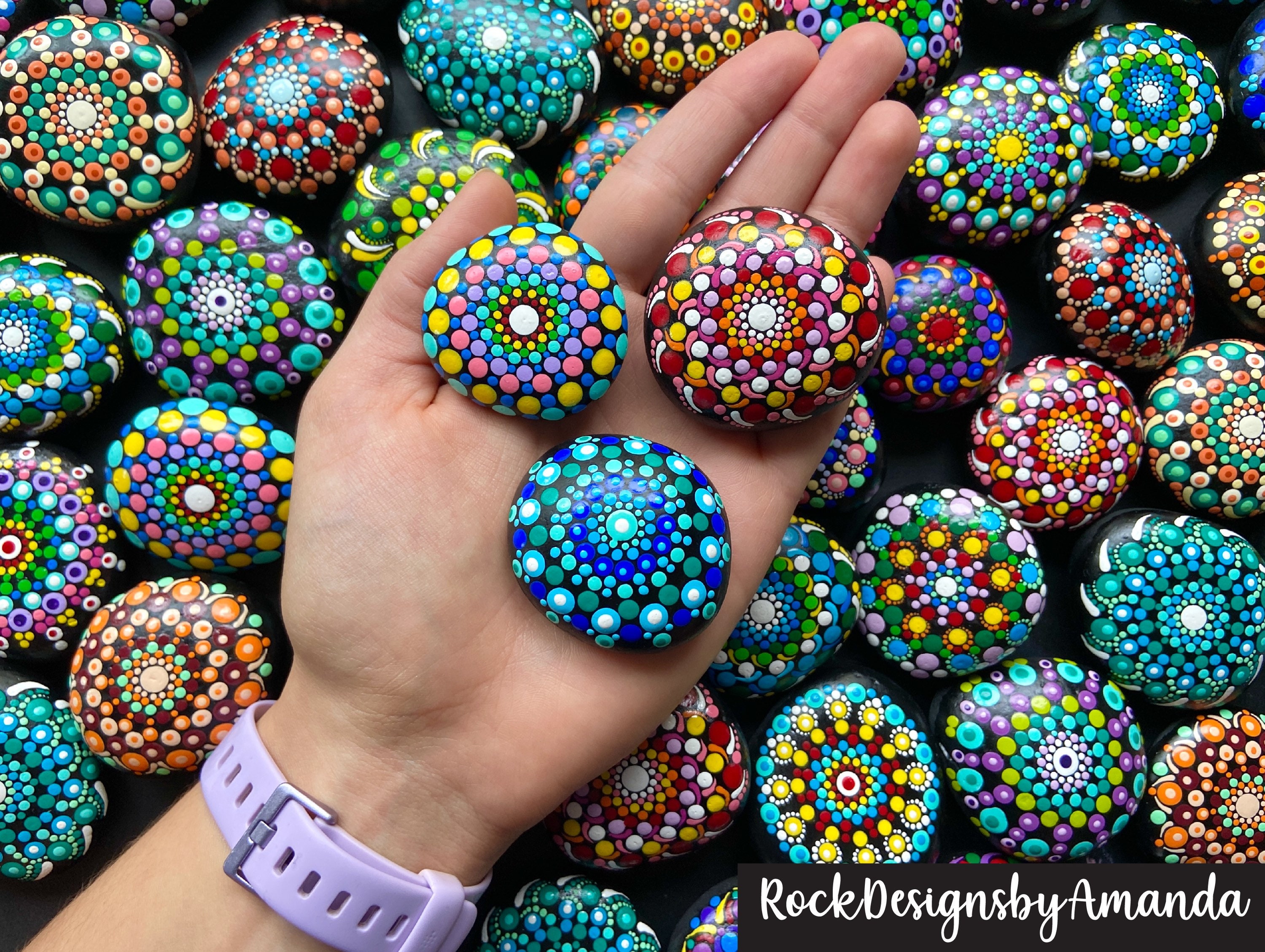 Buy Small Painted Mandala Stones Paperweights Dot Art Mandala Rocks  Meditation Stone Painted Rocks Stone Painting Stones and Rocks Online in  India 