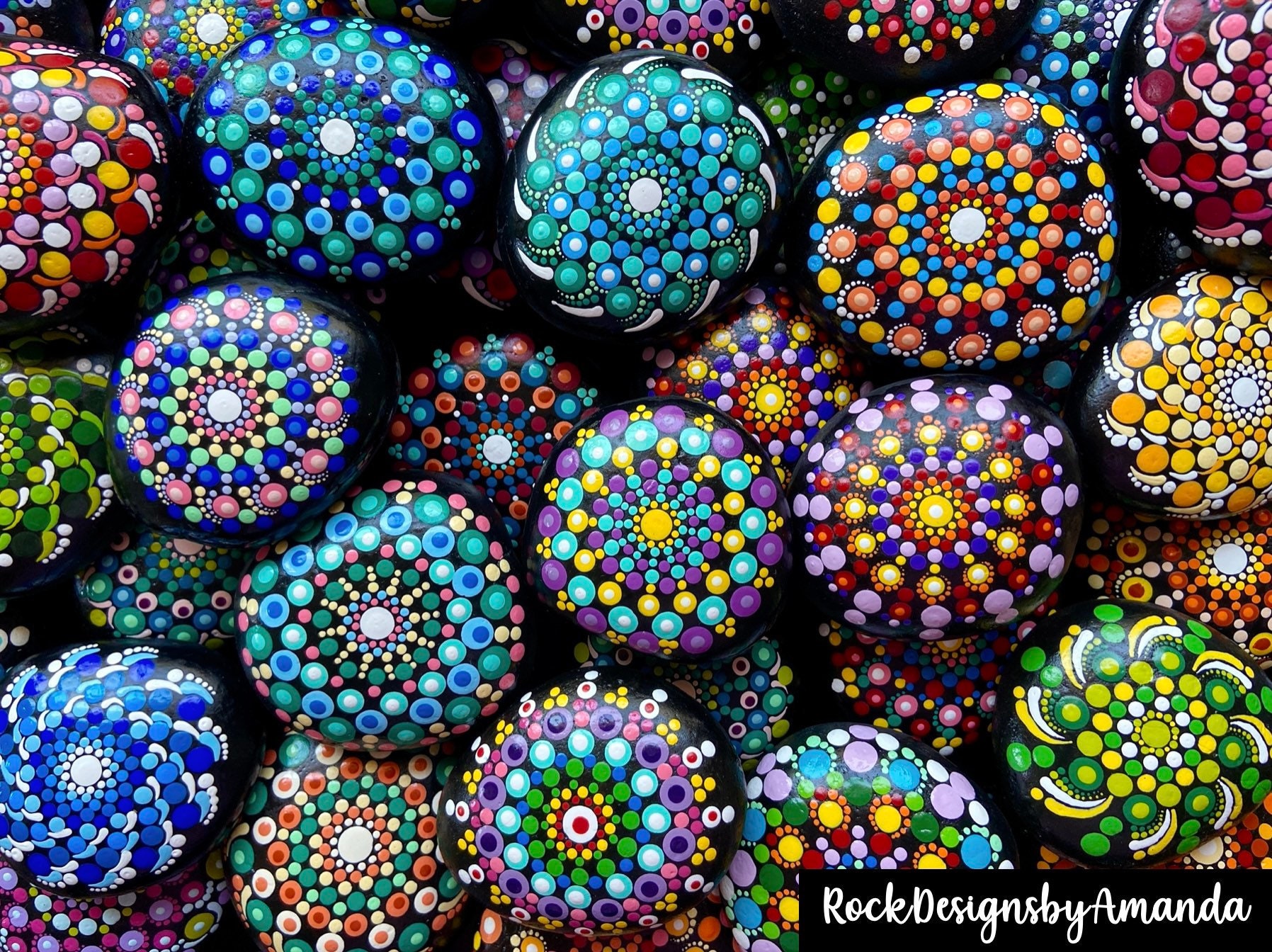 A Stone's Throw Mandala Dot Art hn