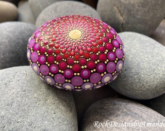 Mandala Stone | Dot Mandala | Dot Painting | Dot Rocks | Meditation Stone | Painted Rocks | Mandala Art | Rock Painting