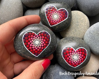 Painted Rocks Valentine - Etsy