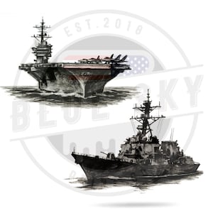 Flugzeugträger Destroyer US Militär Schiffe Digitale Bilder PNG