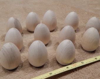 Set of 5*Life Size*Unfinished Wooden Eggs*2 1//2 inch* You Design*Paint`Farmhouse