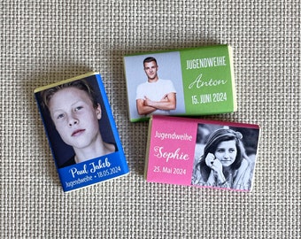 Gastgeschenk Jugendweihe Lebenswende | Schokolade Schokotafel Vollmilch | personalisiert + Foto