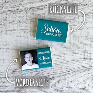 Gastgeschenk Geburtstag Schokolade Schokotafel Vollmilch personalisiert Foto Bild 4