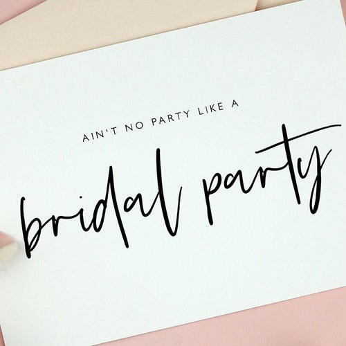 Bridesmaid Proposal Card Template Modern Wedding Bridal Party - Etsy