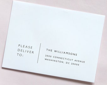 Minimalist Envelope Address Template, Editable Wedding Address Envelopes, Modern Envelope Address Printable, Minimal Wedding J92 BW33 SP32