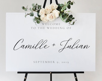 Classic Script Wedding Welcome Sign Template, Ceremony Reception Printable, Instant Download, Editable and Customizable P29 V29 PL29 G29 F29