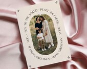 Chic Minimalist Family Holiday Card, Modern Photo Holiday Card Template, Elegant Christmas Card Printable, Classic Holiday Card HS92