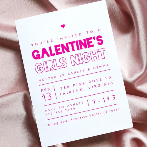 Galentine #39 s Day Invite Template Printable Galentines Etsy Galentine #39 s Day Invite Template Printable Galentines Etsy
