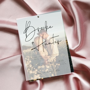 Foto Hochzeitseinladung Overlay Pergamin Hochzeitseinladung Vorlage Hochzeitseinladung, Moderne transparente Pergamin Einladungskarte, printable Einladung B37