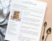 Classic Photo Recipe Page Printable Template, Personalized Recipe Cookbook, Customizable Recipe Binder, Recipe Book, Instant Download CK81