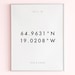 Coordinates Wall Art Printable Template Personalized - Etsy