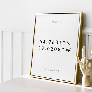 Coordinates Wall Art Printable Template, Personalized Anniversary Gift ...
