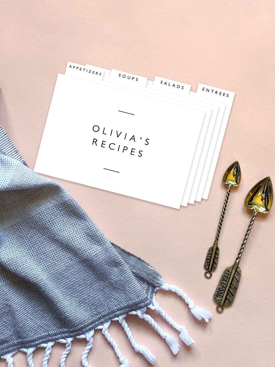 Printable Recipe Card Dividers 4 X 6 Recipe Card Divider Etsy