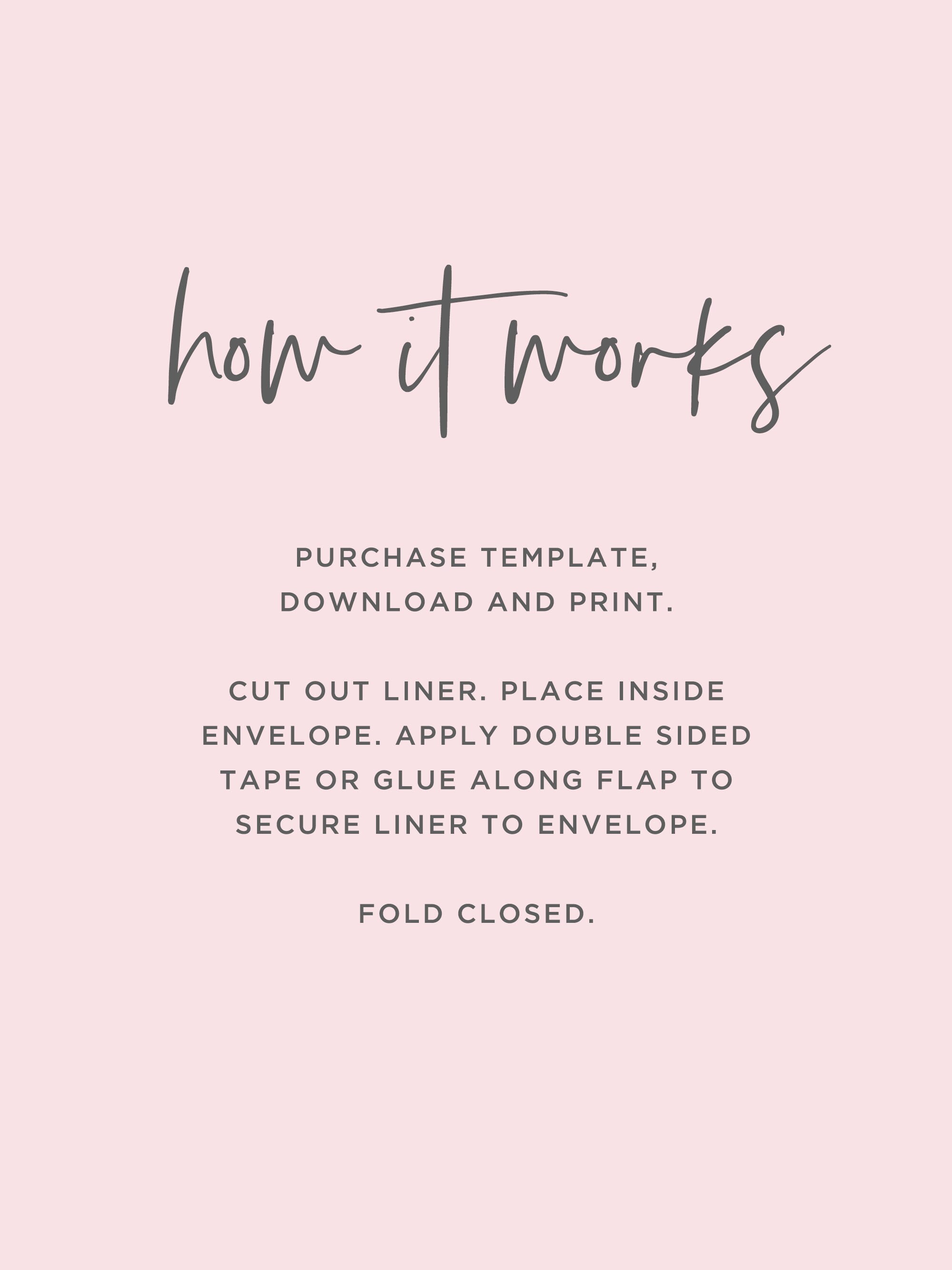 Blush Vintage Floral Envelope Liner Printable Template Etsy