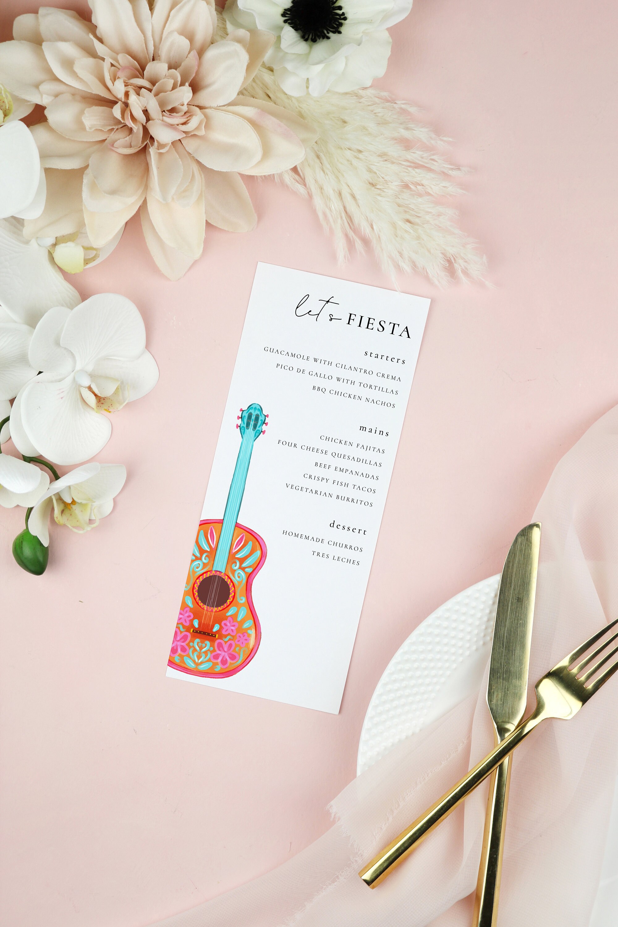 Cinco De Mayo Fiesta Printable Menu Colorful Fiesta Menu | Etsy