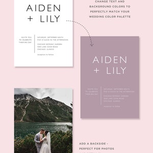 Modern Engagement Party Invitation Template, Minimalist Script Engagement Party Invitation, DIY Printable Invitation, Instant Download E43 image 9