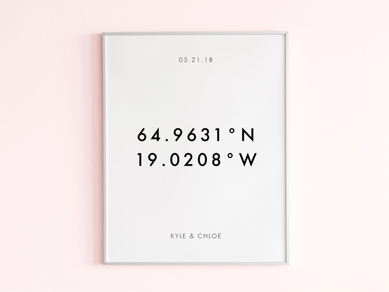 Coordinates Wall Art Printable Template Personalized - Etsy