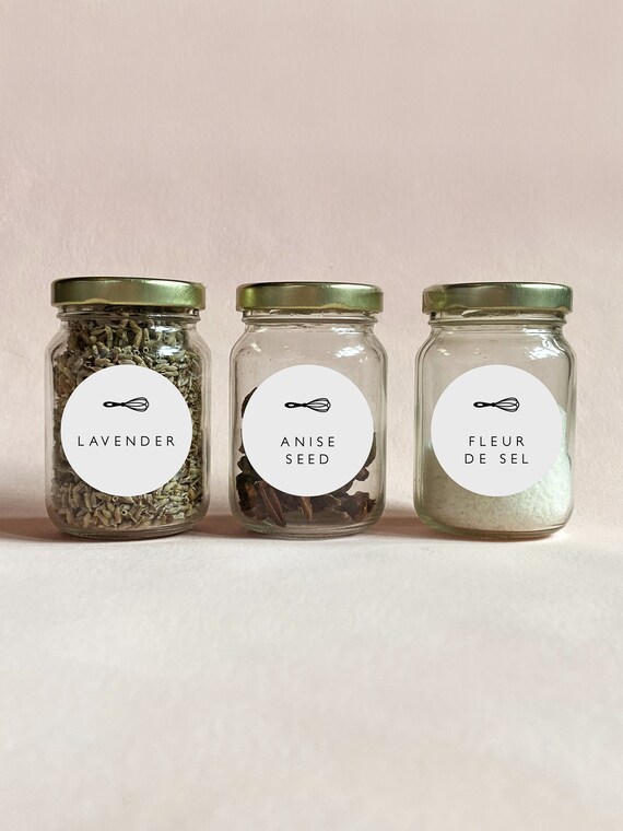 Pantry Labels Template, Modern Minimalist Spice Jar Label, Jar