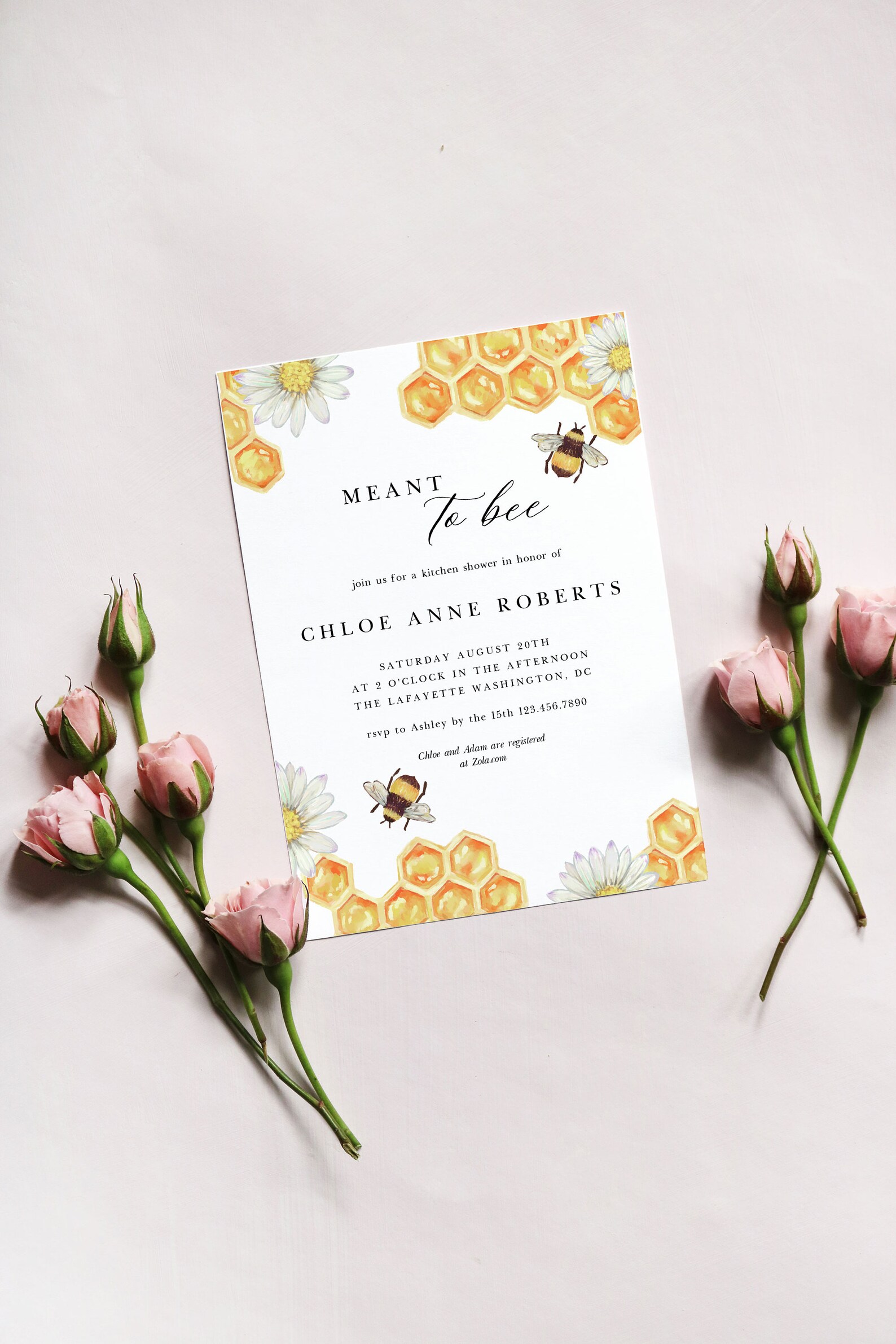 Honey Bee Bridal Shower Invitation Meant to Bee Wedding Etsy