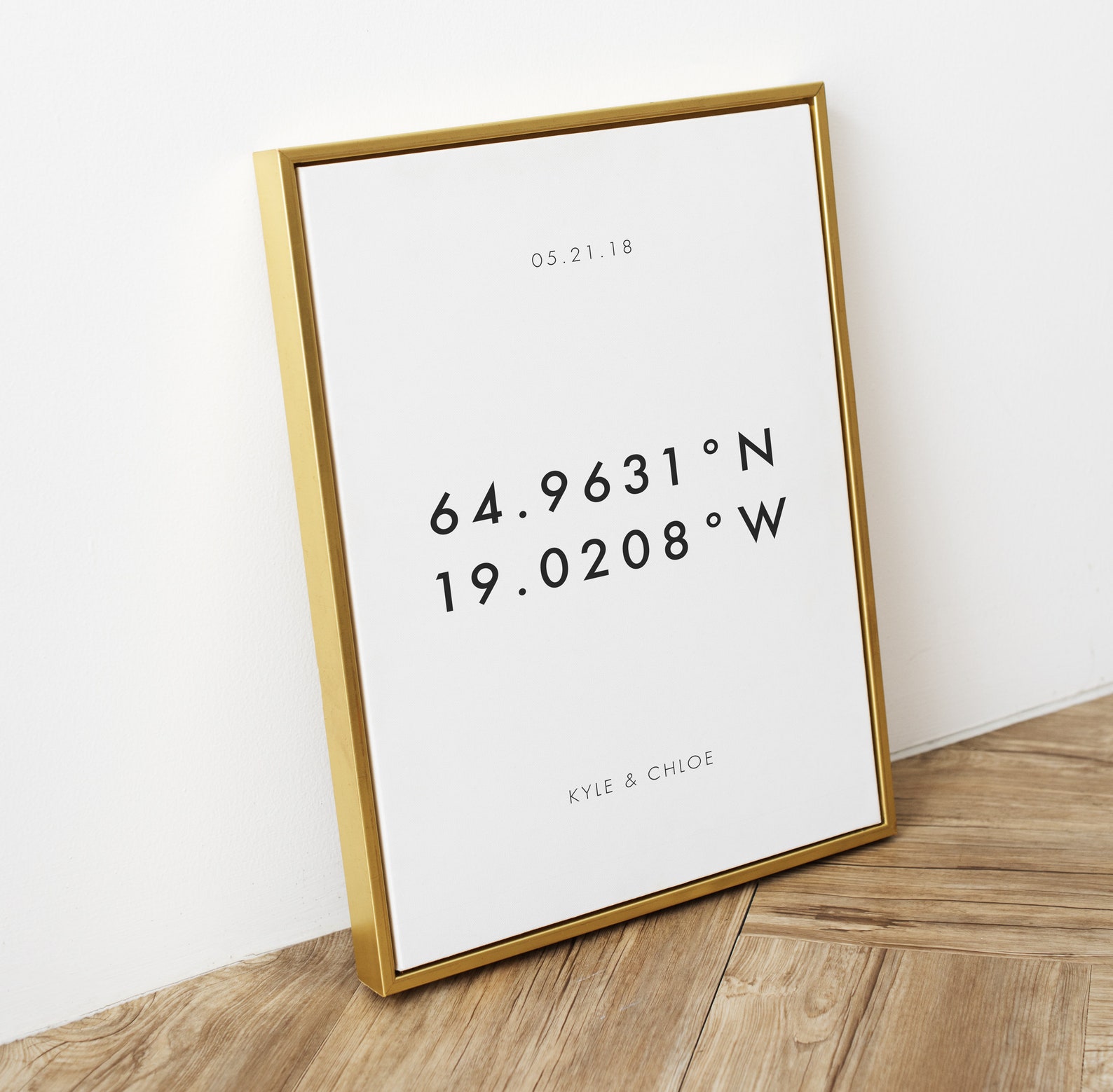 Coordinates Wall Art Printable Template Personalized - Etsy