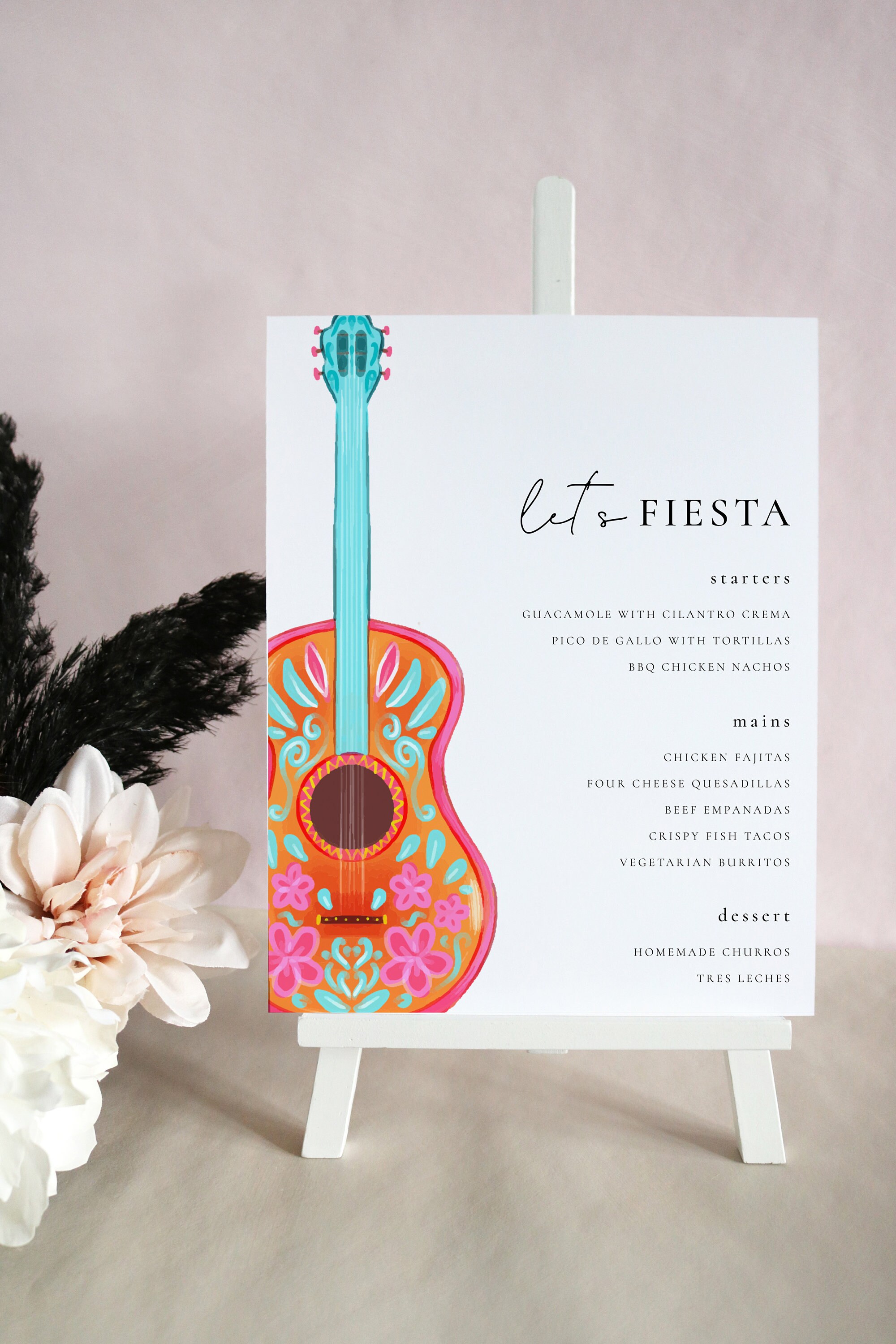Cinco De Mayo Fiesta Printable Menu Colorful Fiesta Menu | Etsy