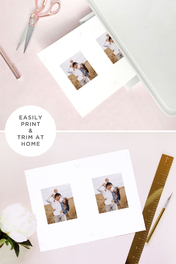 Minimalist Holiday Card Printable MB92 Vellum Photo Holiday Card