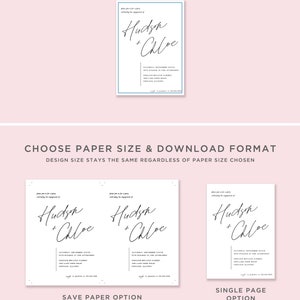 Modern Engagement Party Invitation Template, Minimalist Script Engagement Party Invitation, DIY Printable Invitation, Instant Download E43 image 7