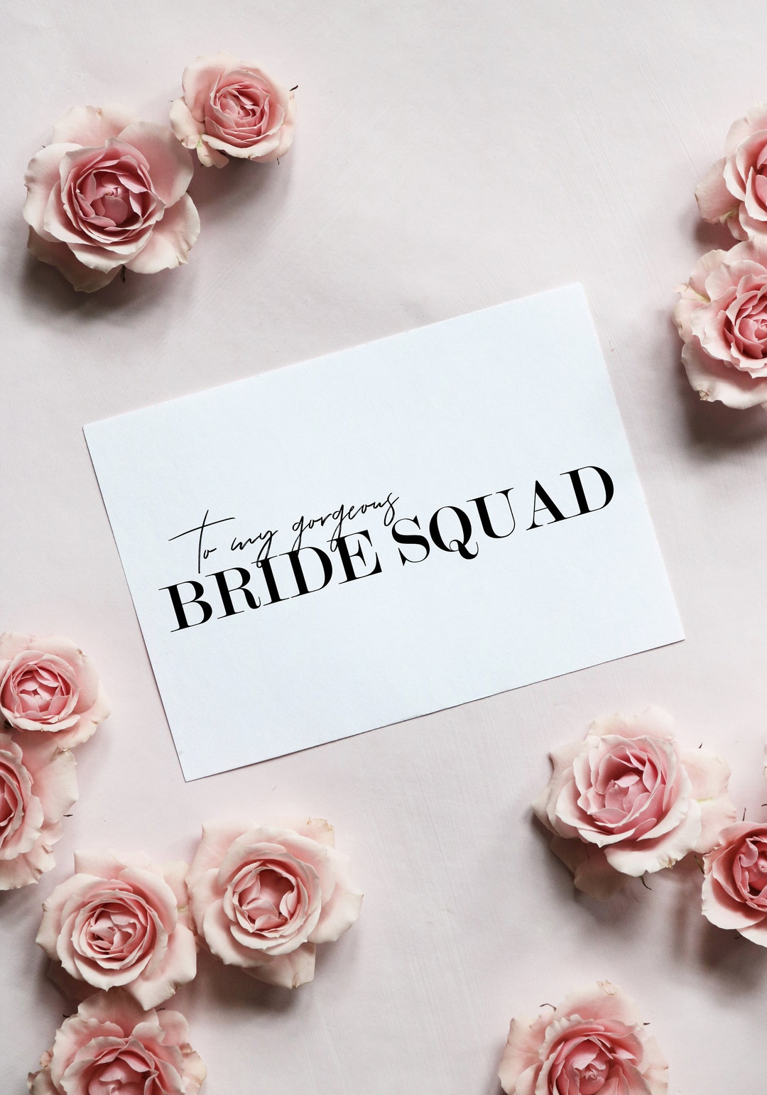 Bridesmaid Thank You Card Editable Template Modern Bridal - Etsy