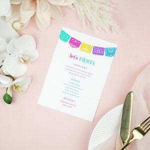 Cinco De Mayo Fiesta Printable Menu, Colorful Fiesta Menu Template ...