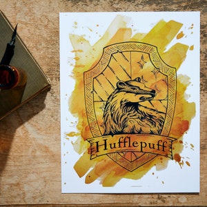 Wizard Artwork | house Crest | Magical Art Print | Wizard Print | Magical Art | Gift | Birthday | Holiday | Snake | Animal Artwork