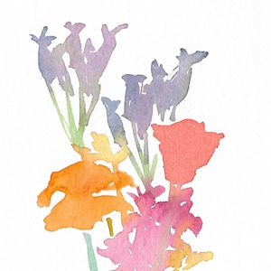 Jeu de cartes Fleurs sauvages du désert | Cartes d'aquarelle | peinte à la main | illustration botanique | Fleurs sauvages de l'Arizona