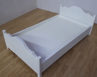Bed for 12 inch doll / 1:6 scale bed/ modern bed