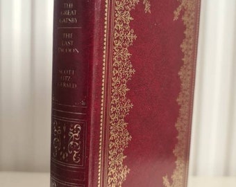 Vintage 1979 The Great Gatsby The Last Tycoon Scott Fitzgerald guild publishing gorgeous gold gilt decorated hardback hardcover gift present