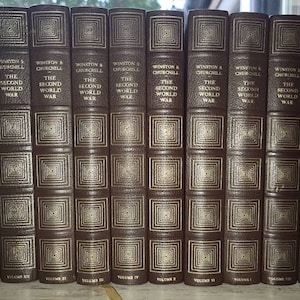 The Second World War Winston Churchill in Smart Gold 12 Vols Heron Books c1960s