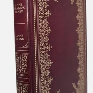 Vintage 1980 Diário de Anne Frank Anne Frank guild publishing lindo ouro dourado decorado capa dura capa dura presente presente