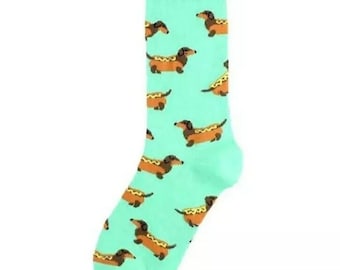 Calcetines con forma de perro salchicha, regalo para perritos calientes, salchicha, regalo de cumpleaños, regalo de Navidad, relleno de medias, cachorro de perro, unisex, San Valentín
