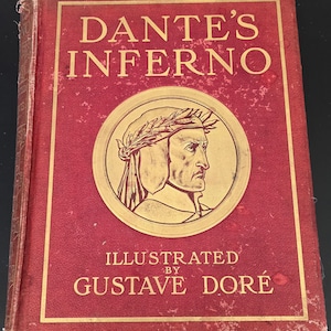 Vintage 1903 Dante&#39;s Inferno illustrated by Gustave Dore Rare book published by Casell