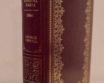 Vintage 1980s Animal Farm George Orwell 1984 Dumas guild publishing gorgeous gold gilt decorated