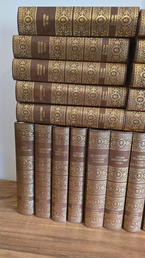 Rare Full Set of Charles Dickens Hardback Chapman & Hall GE Fabbri